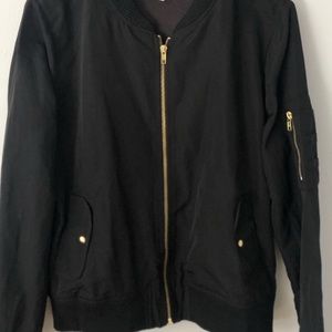 Olivia Grey Black Bomber Jacket NWT!
